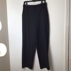 Rebecca Taylor wide leg wool pants women 10 black classic career